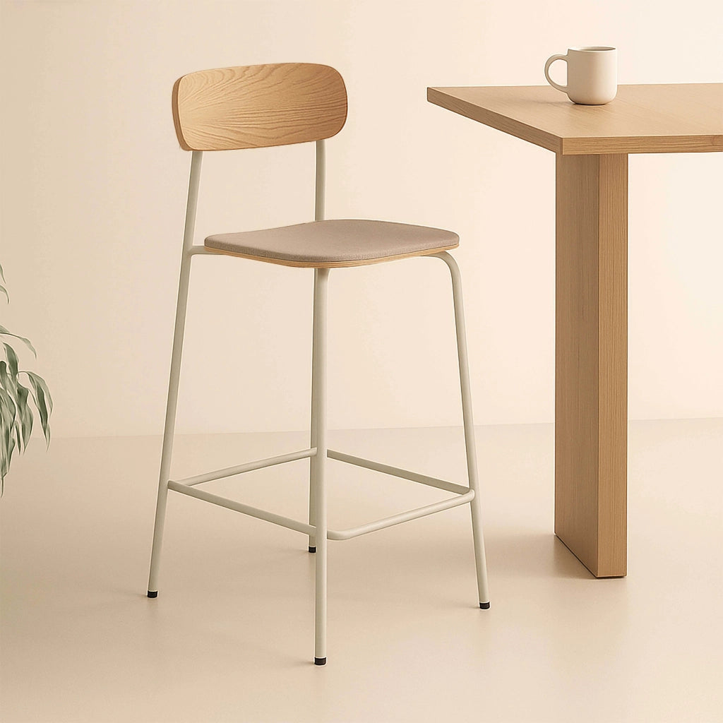 Oviala - Set di 2 seggioloni in legno beige
