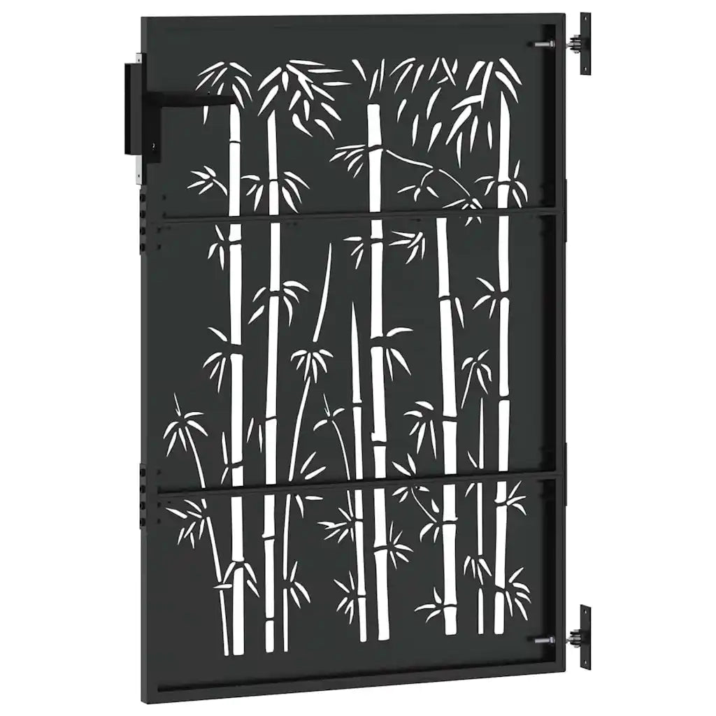 Cancello da giardino con blocco Nero 85 x 125 cm 42015870