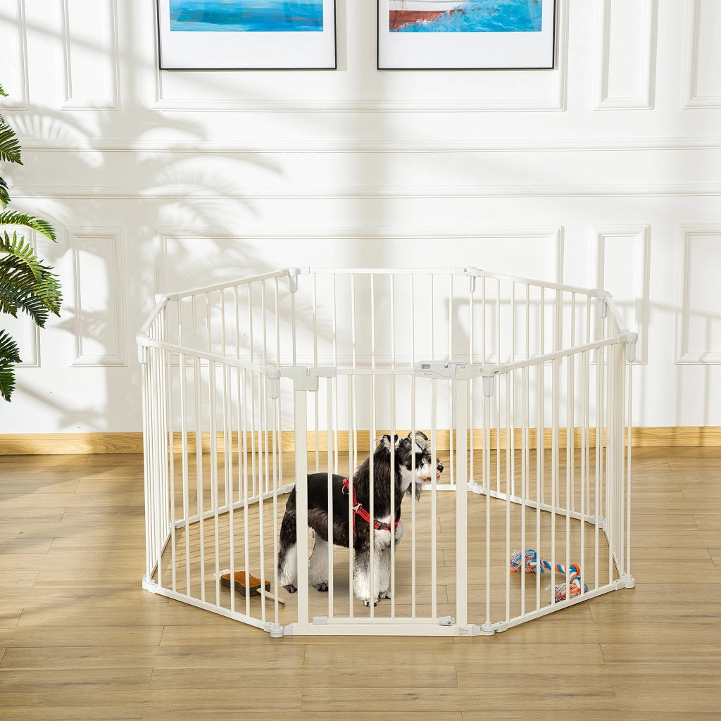 Recinto per cani 8 pezzi pieghevole ¨C Minimal ¨C 60x76 cm bianco