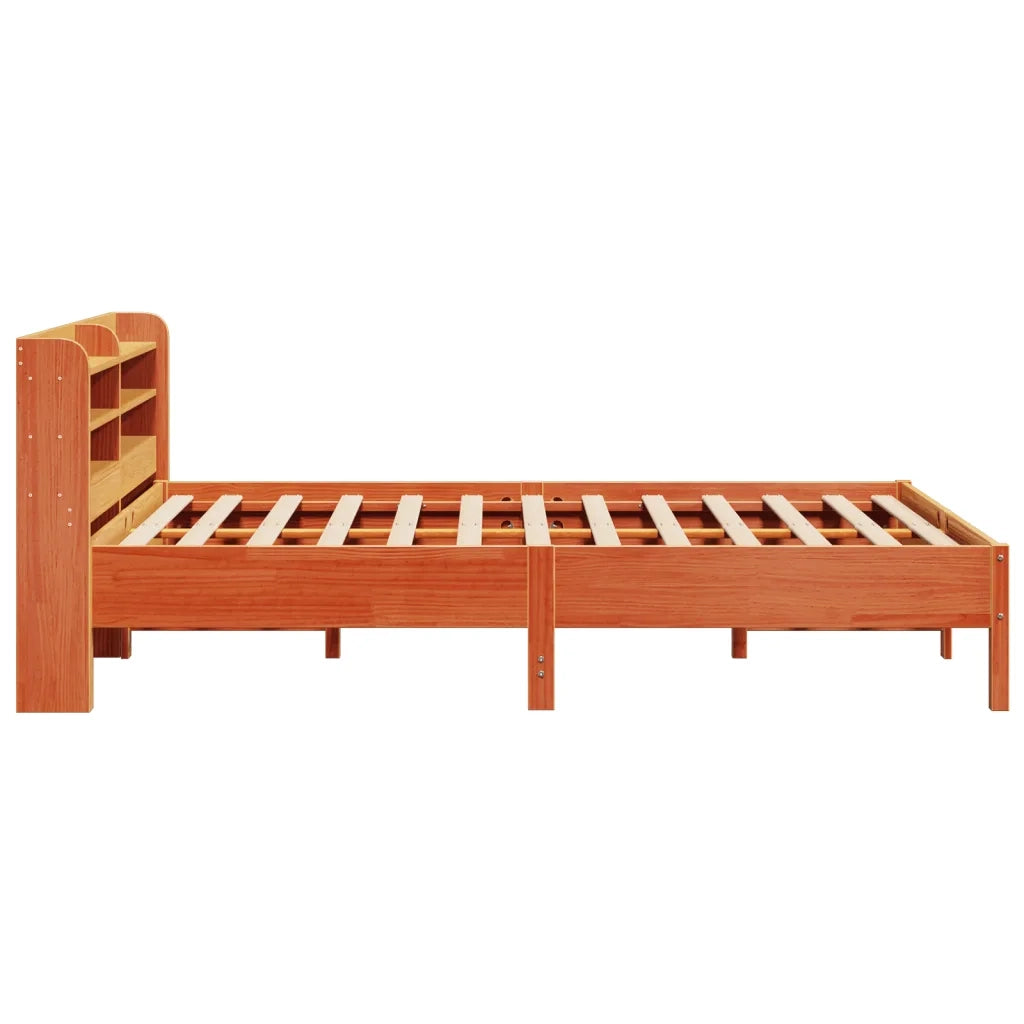 Letto senza Materasso-Struttura Letto Marrone Cera 150x200 cm in Legno di Pino 386169