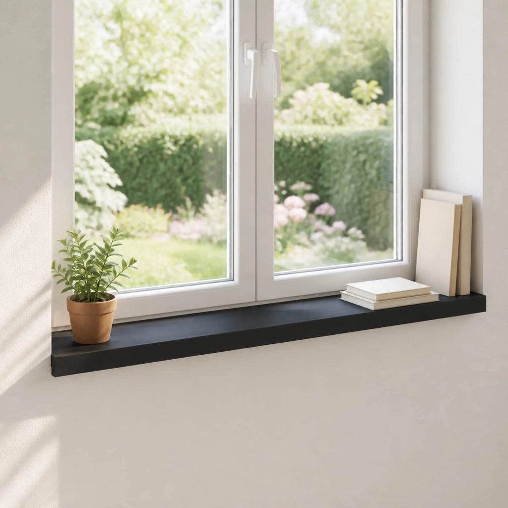 Soglie per finestre 2 pz Nero 70 x 20 x 2 cm 42048335