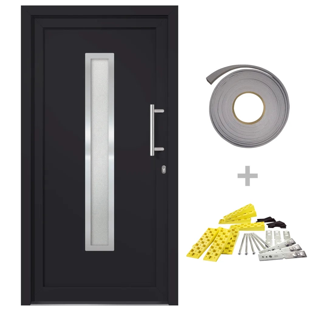 Porta di Ingresso Antracite 98x200 cm 279243