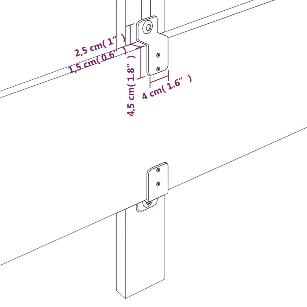 Testiera | Testata Marrone Scuro 144x5x118/128 cm Tessuto