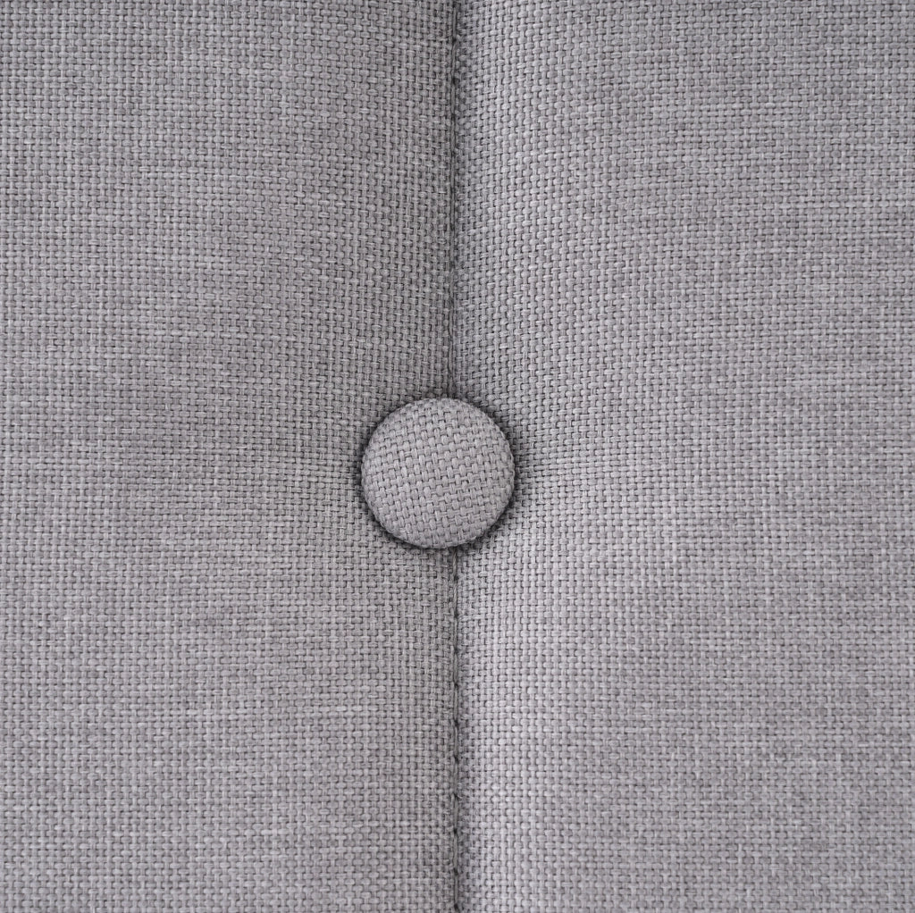 Letto imbottito 140x200 cm con rete a doghe e ricarica USB e USB-C in lino grigio