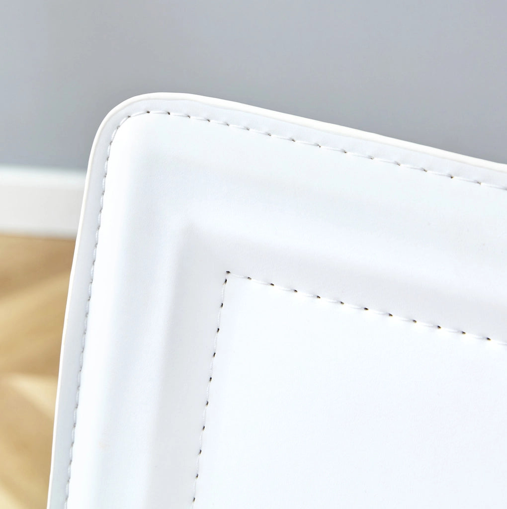 SEDIA da pranzo Set da 2 pezzi 102,5 cm PU bianco e metallo argento