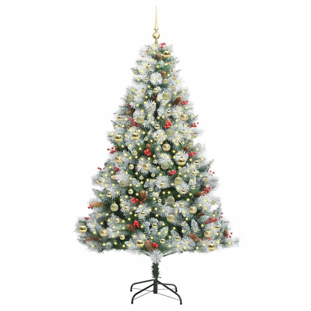 Albero di Natale artificiale Verde e bianco 210 cm 3395192