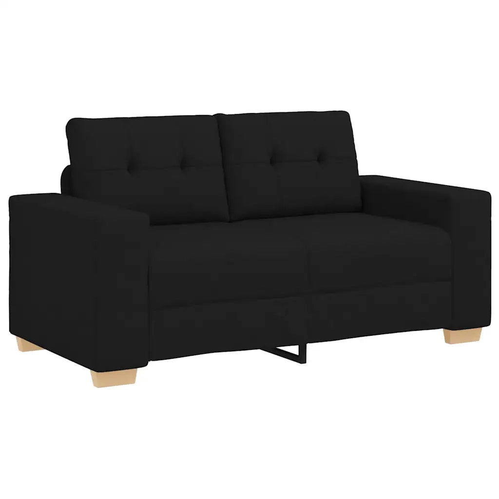 Set divano a 2 pz con Cuscini in Tessuto Nero 3324712