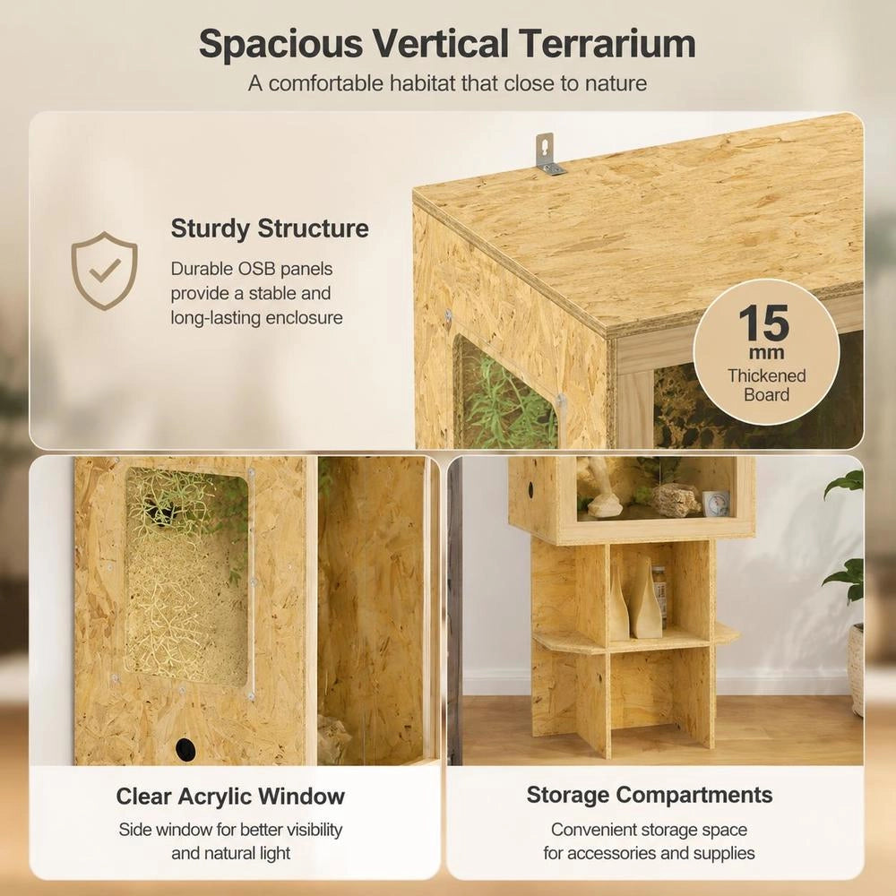 Terrarium Brown 50 X 50 X 150 Cm OSB