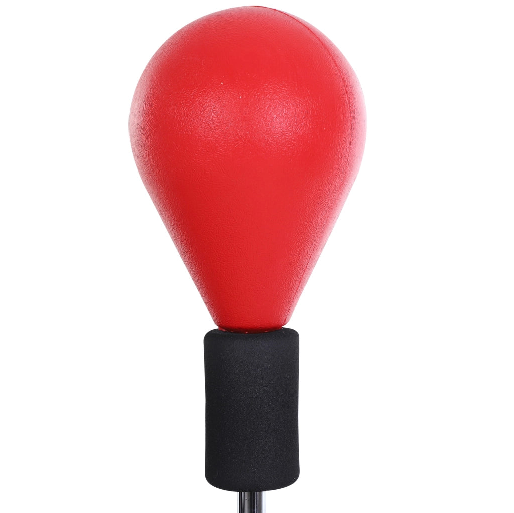 Punching ball con base ULEVR regolabile 136-154 cm, base con ventose zavorrabile, nero