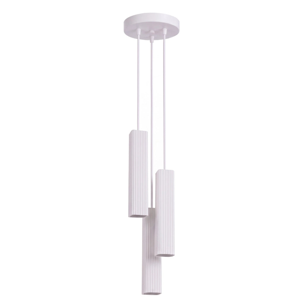 Lampada a sospensione RAYO 3P bianca