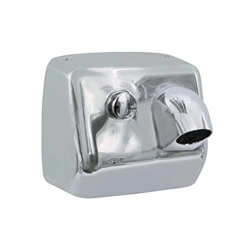 Asciugamano elettrico con pulsante inox cromato lucido zonda nofer 02200.b