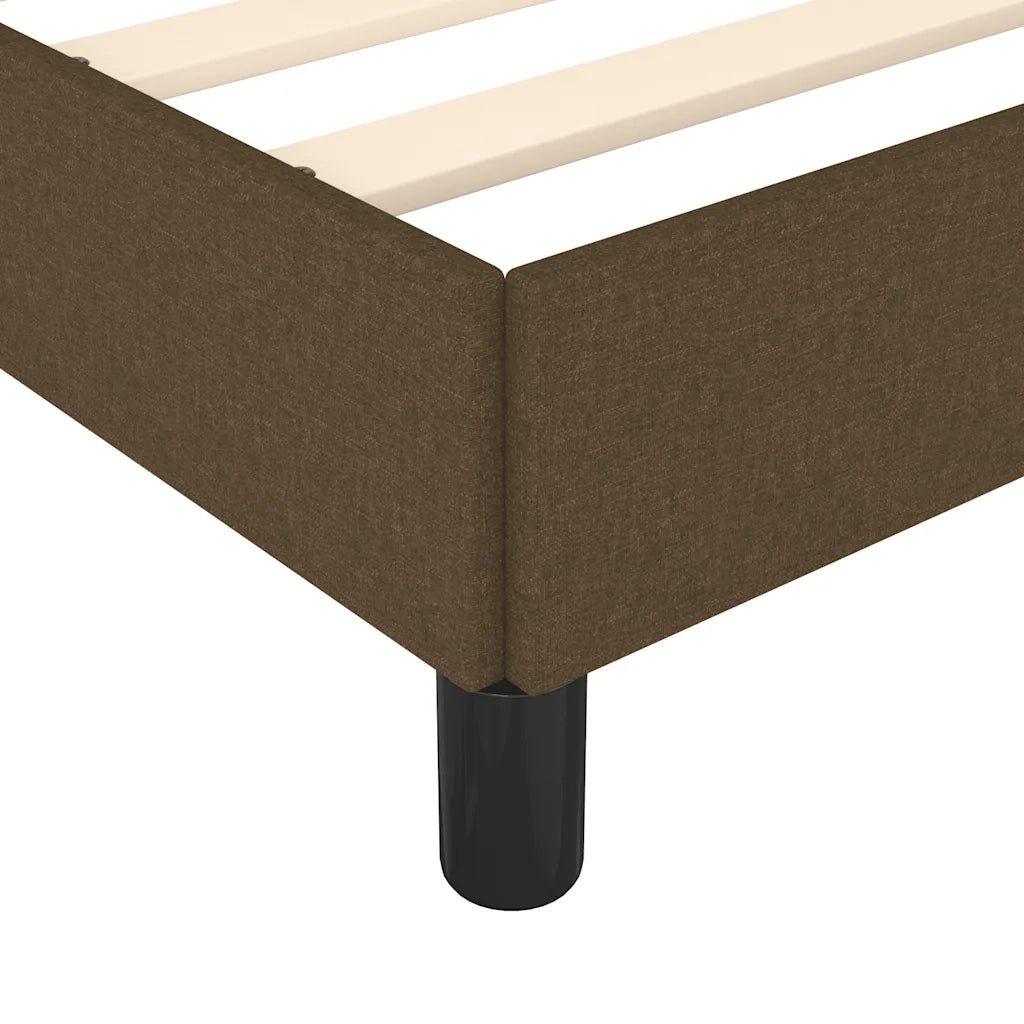 Letto matrimoniale | Letto per adulti | Giroletto senza Materasso Marrone Scuro 80x200 cm in Tessuto