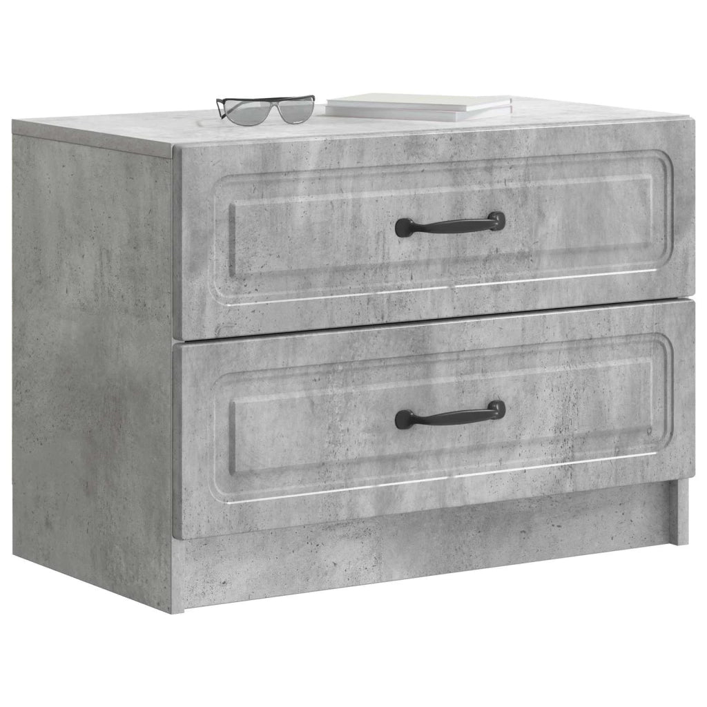 Armadio da Notte Grigio Cemento 62 x 34,5 x 44,5 cm 895698