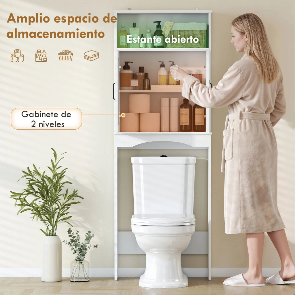 Armadio da Bagno con Ante ¨C Minimal ¨C Bianco 64x21x173,5 cm