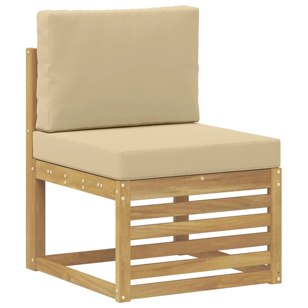 Set di divani da esterno 6 pcs Bianco e Beige 3391933