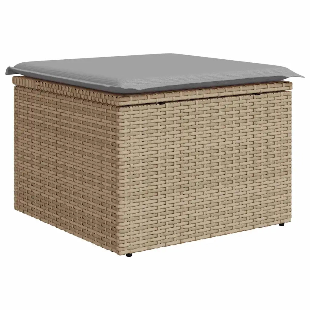 Set Divano da Giardino 6 pcs Beige Poly Rattan