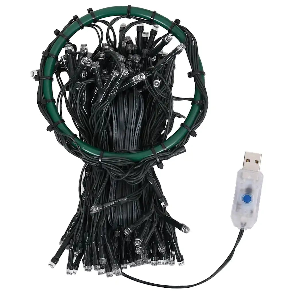 Catena luminosa decorativa per albero di Natale 300 cm 300 LED atmosfera accogliente in PVC bianco freddo 02_0046781