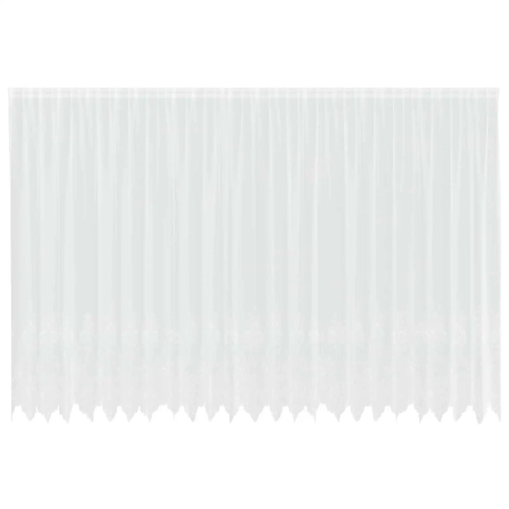 Tenda in Pizzo con tende Bianco 245 x 600 cm Poliestere 4107822
