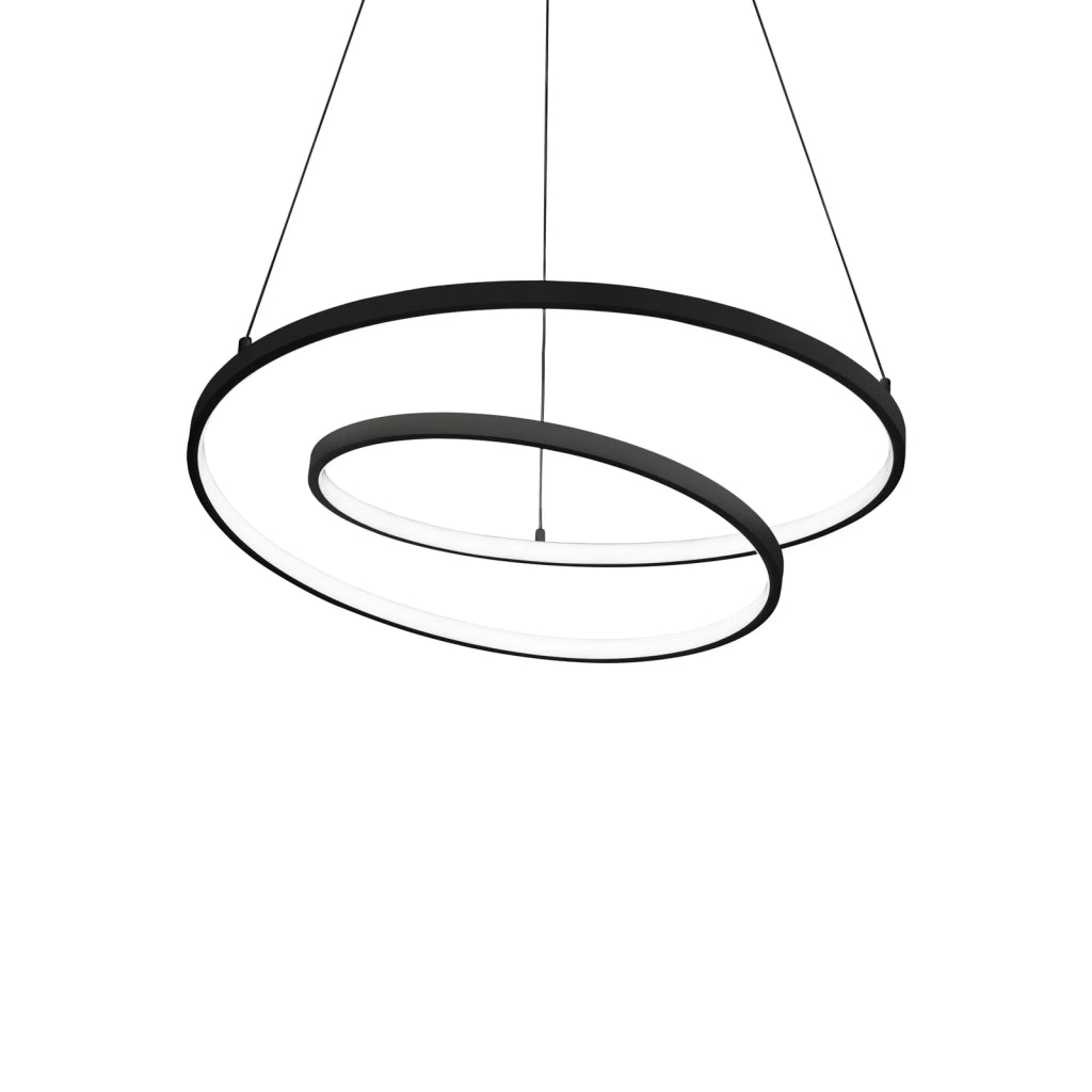 Lampada da soffitto Collezione OZ LED 47W Luce calda 3000K Nero Ideal Lux