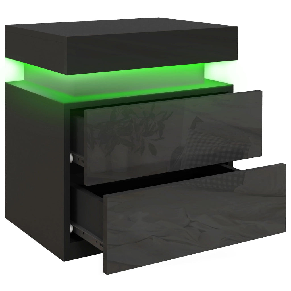Comodino con luce LED RGB ¨C zephmum ¨C nero