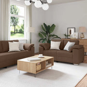 Divano 2 pcs Marrone 219 x 80 x 82 cm Tessuto 3324744