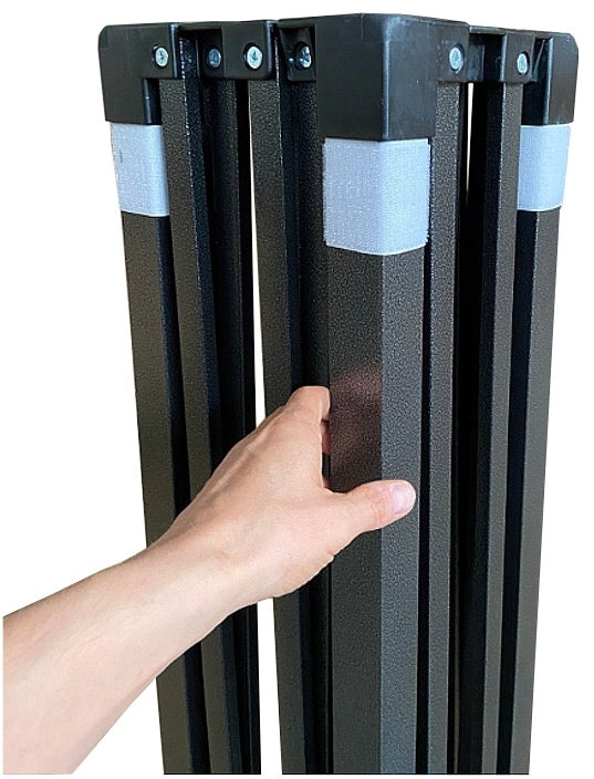 Gazebo 2x3m bianco certificato IGNIFUGO pieghevole portatile estendibile richiudibile estensibile acciaio con laterali per fiere eventi stand chiosco tenda tendone mercato mercatino  