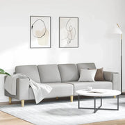 Divano per Soggiorno Grigio Nuvola 250 x 77 x 76 cm Poliestere 3335089