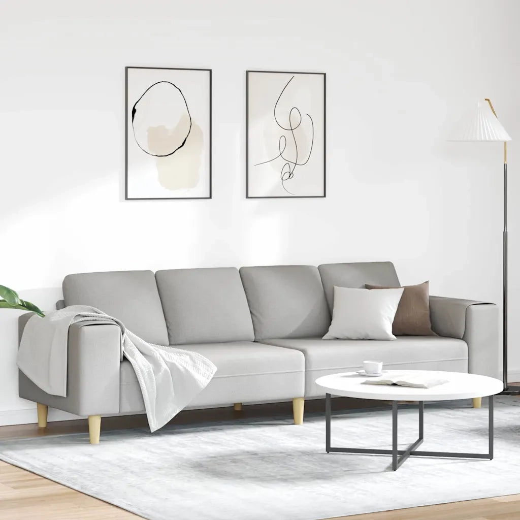 Divano per Soggiorno Grigio Nuvola 250 x 77 x 76 cm Poliestere 3335089