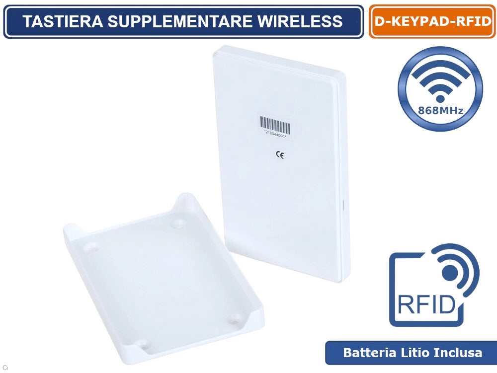 TASTIERA KEYPAD-RFID WIRELESS 868 MHZ TOUCH SCREEN PER CENTRALE DEFENDER
