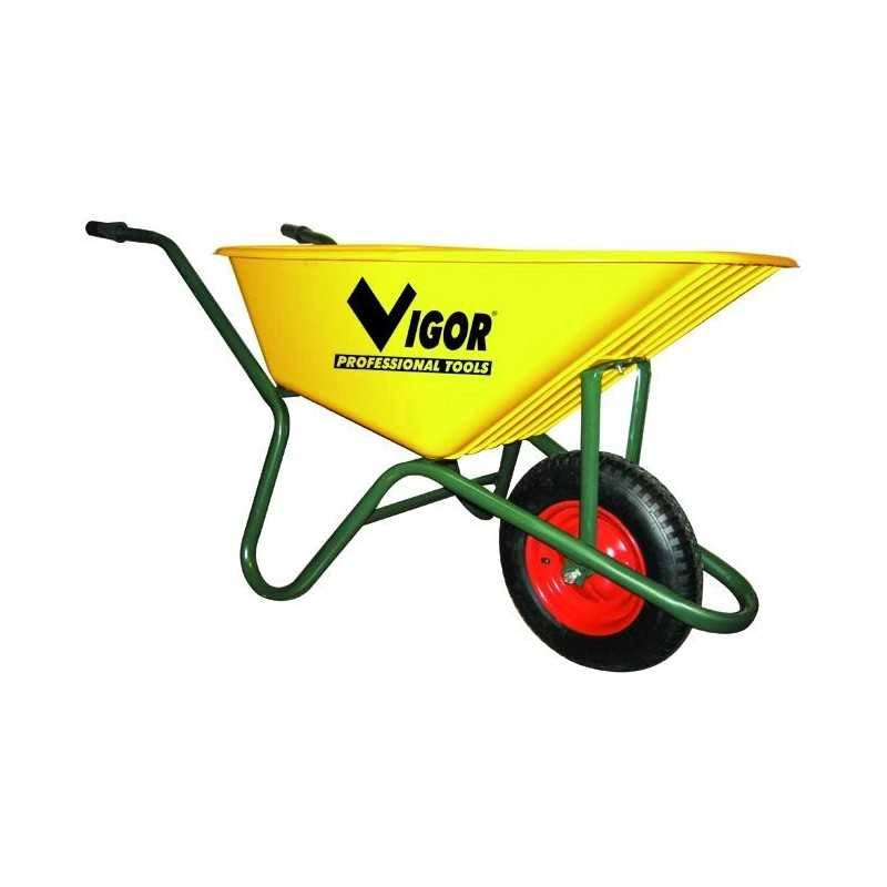 Carriole Vigor 100-Gialla Vasca Gialla Plastic 100 L