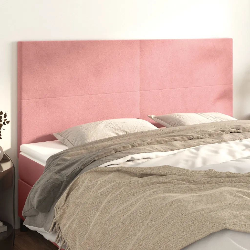 Testiera | Testata Rosa 180x5x118/128 cm Velluto