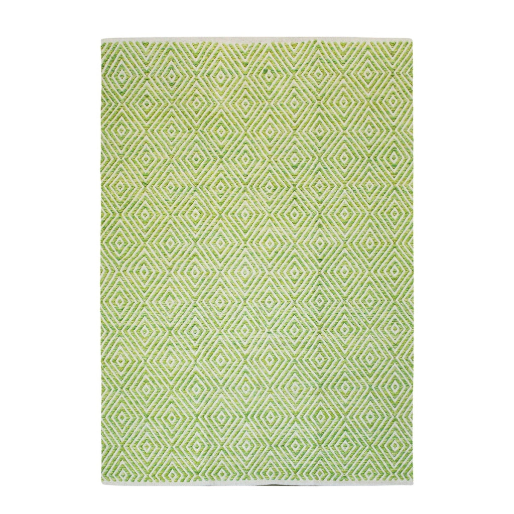 Tappeto Cocktail 300 in Cotone Verde a Rombi