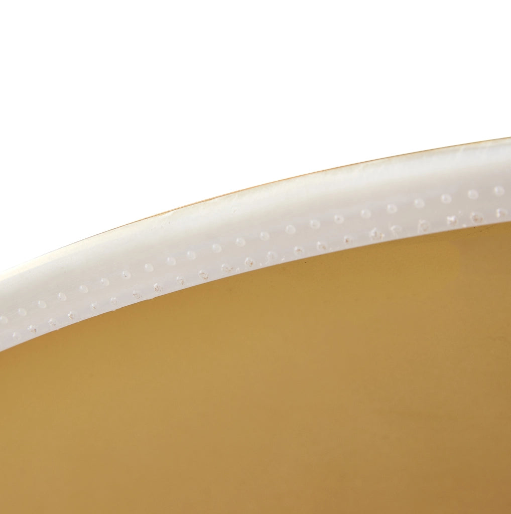 Tavolo bar rotondo in vetro e metallo dorato Ø89 cm