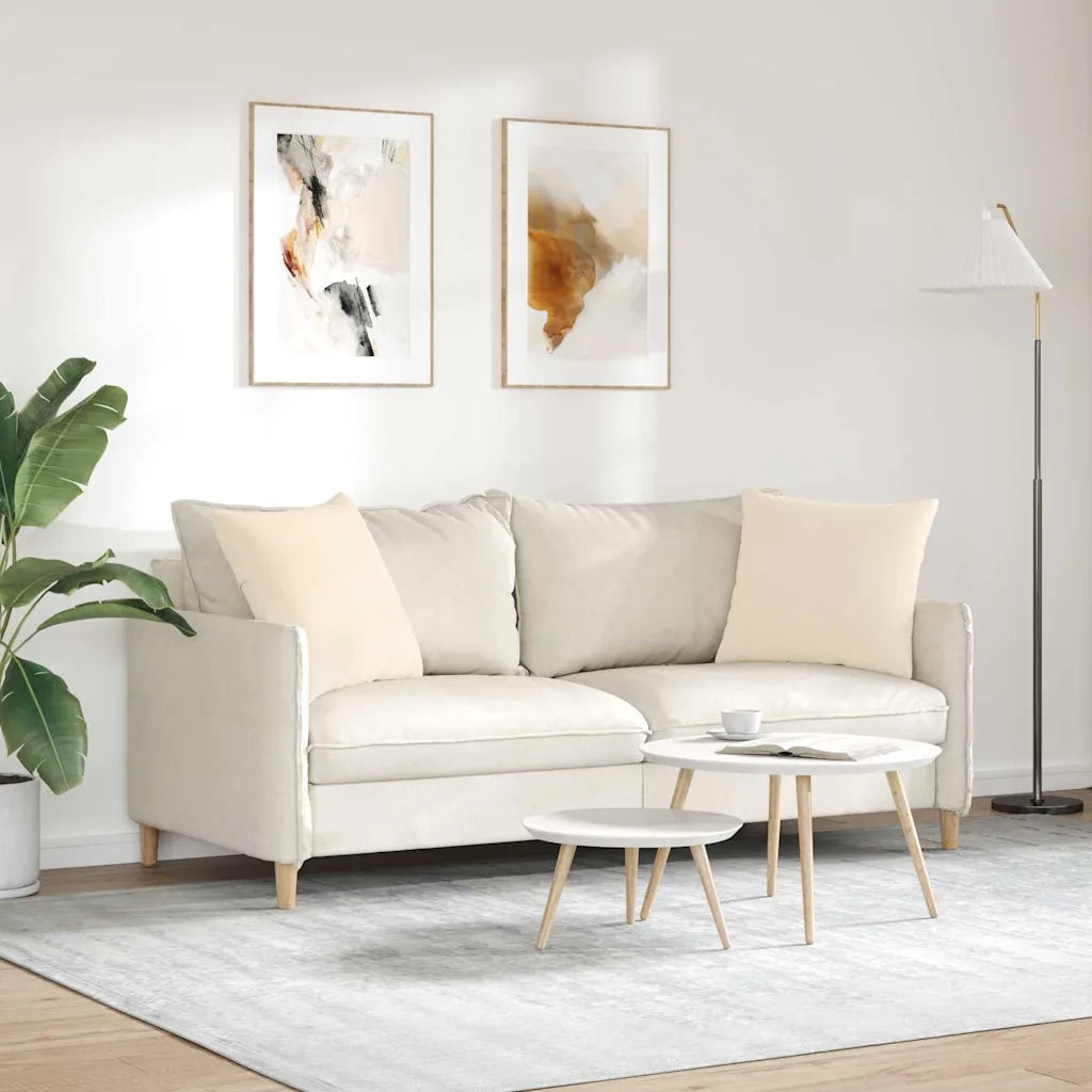 Cuscini da Divano 2 pcs Beige 50 x 50 cm Tessuto 42013988