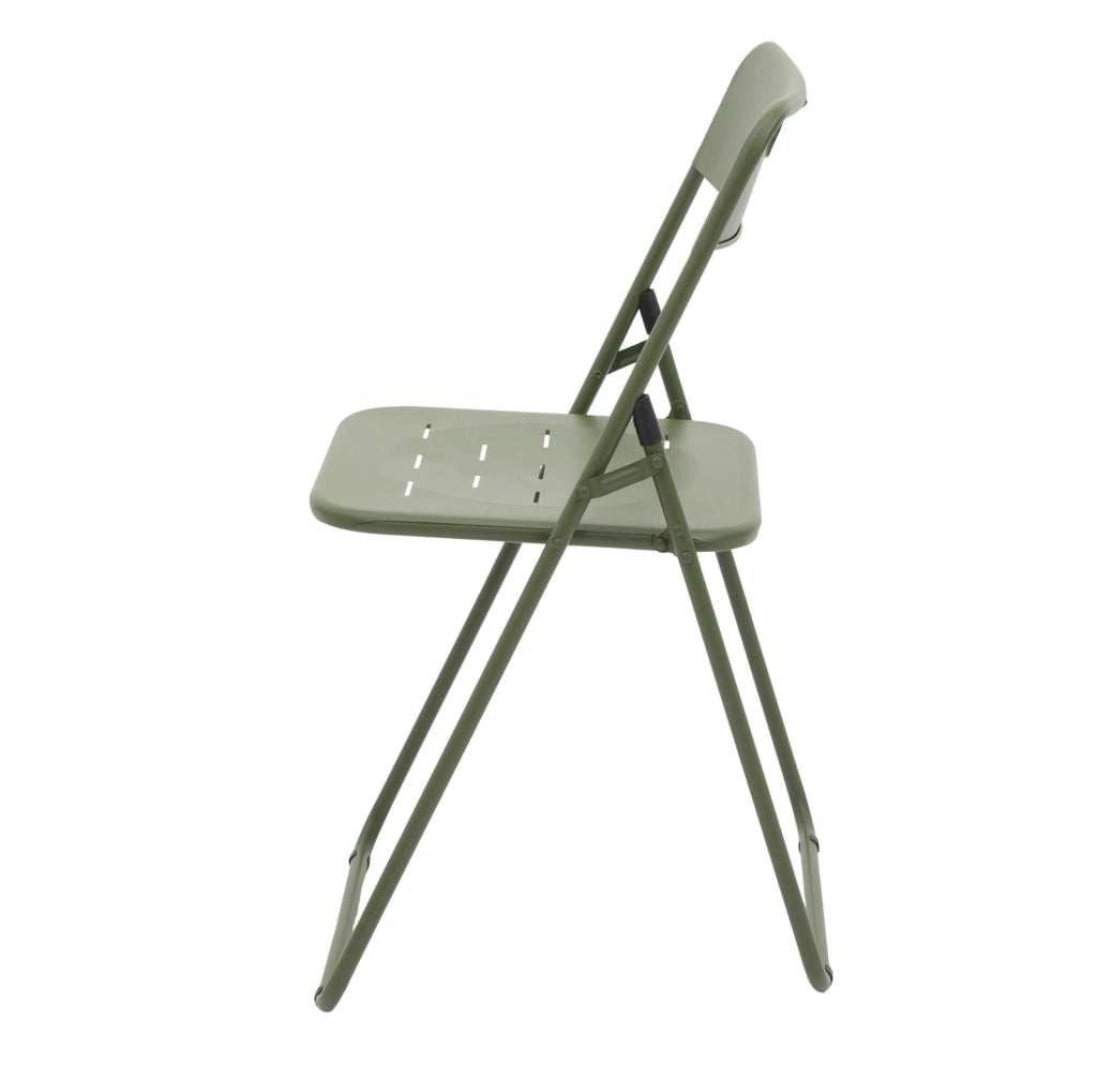 Set bistrot da esterno pieghevole verde con 2 sedie e tavolo