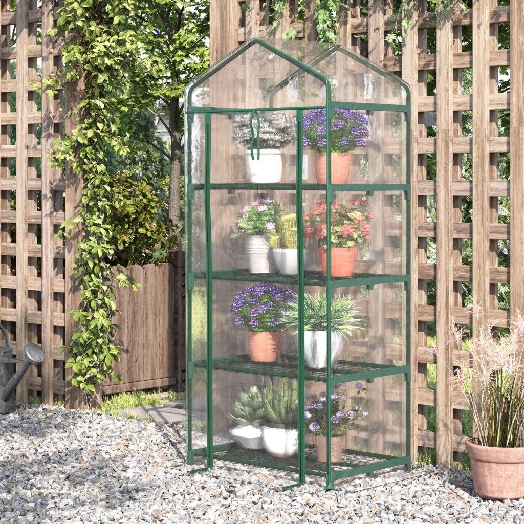 Serra da Balcone 4 Ripiani ¨C Xylo ¨C PVC Trasparente 70x50x160cm