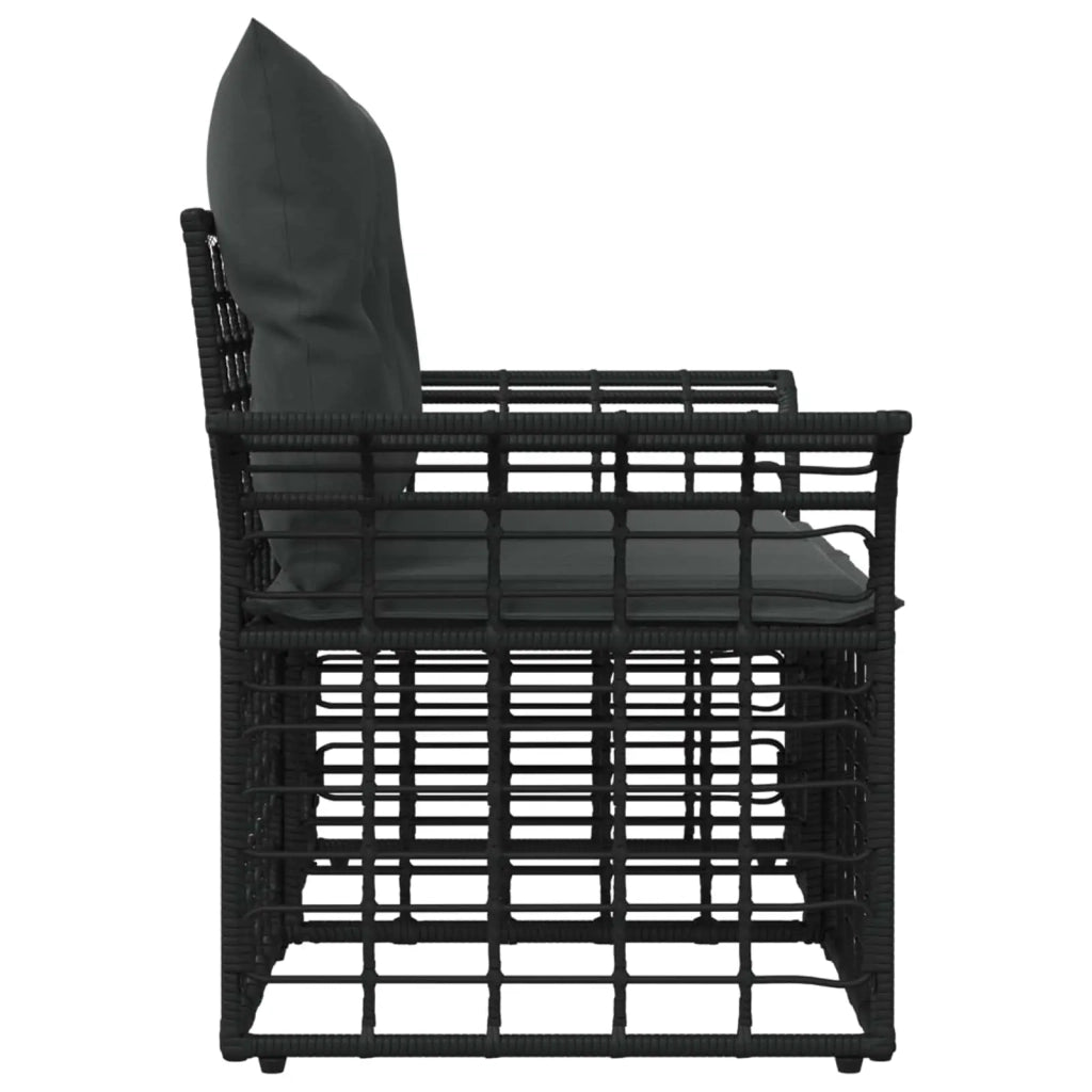 Loveseat da esterno 2 pz 2-Numero di posti Nero e Grigio scuro 42026729