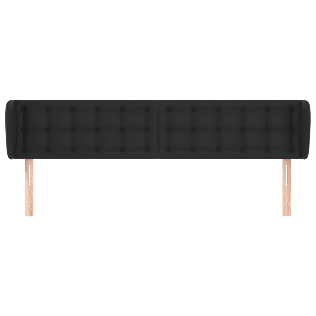 Testiera ad Orecchio Nera 203x23x78/88 cm in Similpelle 3117252