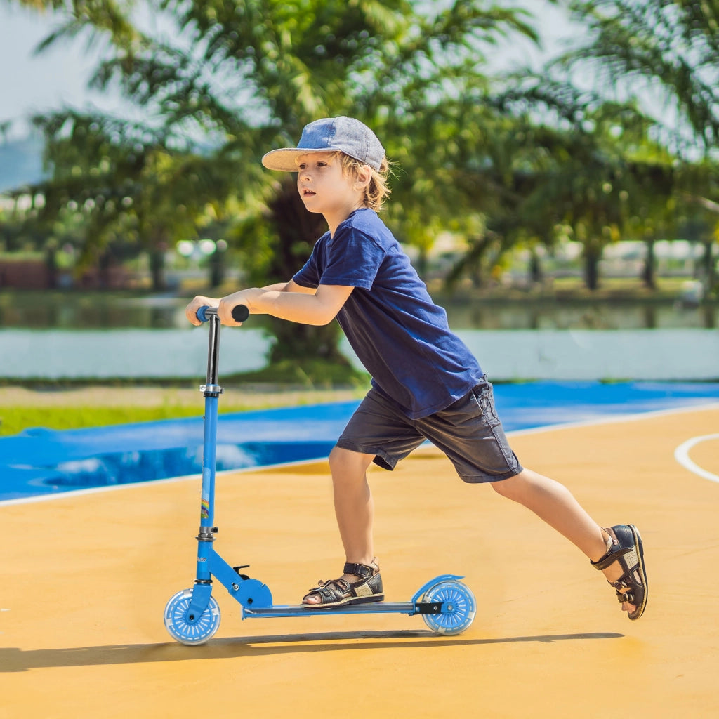 Trottinette per bambini pieghevole con ruote luminose ¨C Minimal ¨C 67x32x78 cm blu
