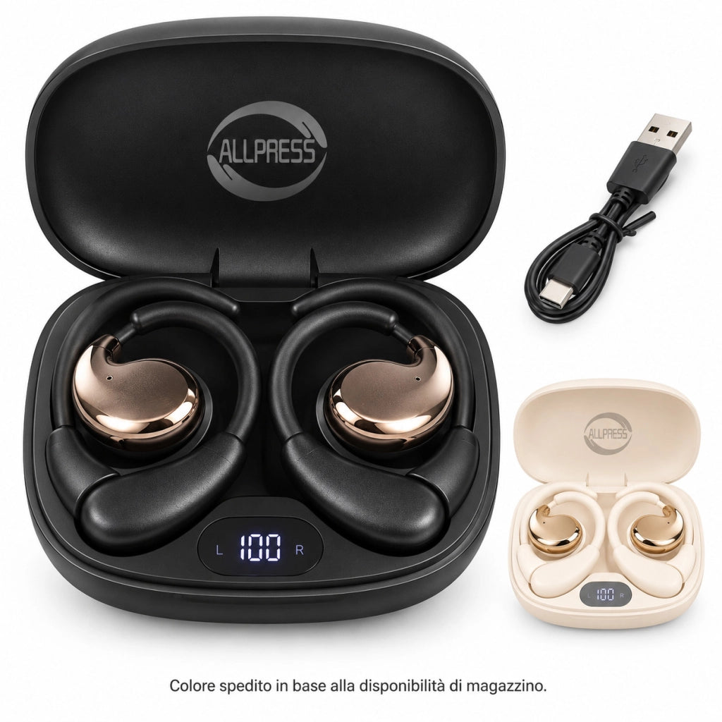 AURICOLARI SENZA FILI HI-FI STEREO 6D CUSTODIA CASE DI RICARICA MUSICA AS-08606