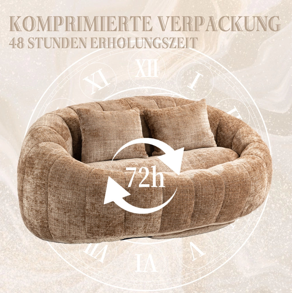 DIVANO Lazy 150x95x63 cm Chenille Caffè