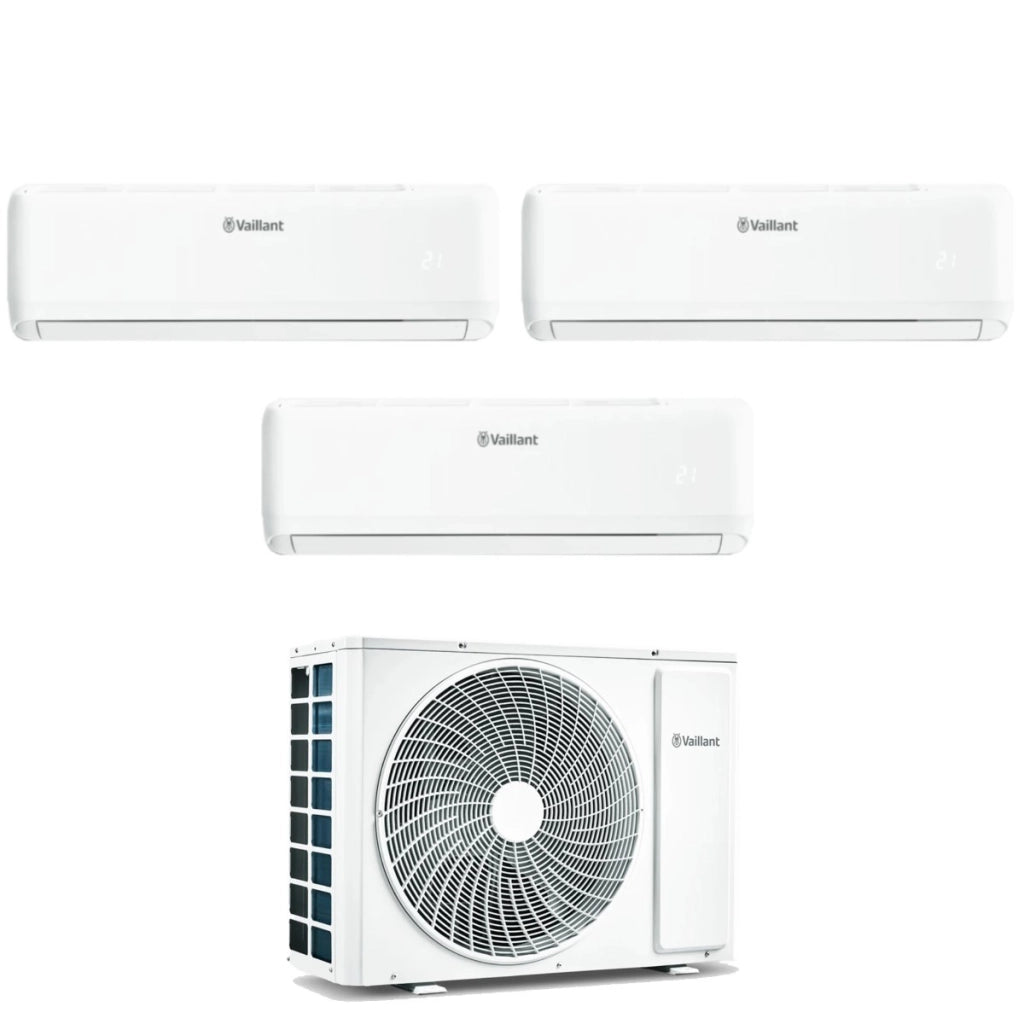Climatizzatore Condizionatore Vaillant Trial Split Inverter serie CLIMAVAIR PRO 9+9+12 con VAM1-070A3NO R-32 Wi-Fi Integrato 9000+9000+12000