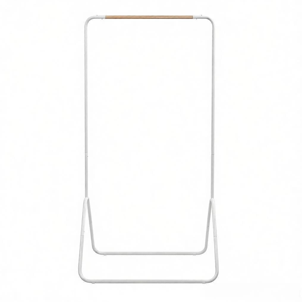 Appendiabiti da terra 80 x 45 x 145 cm in metallo bianco per ingresso