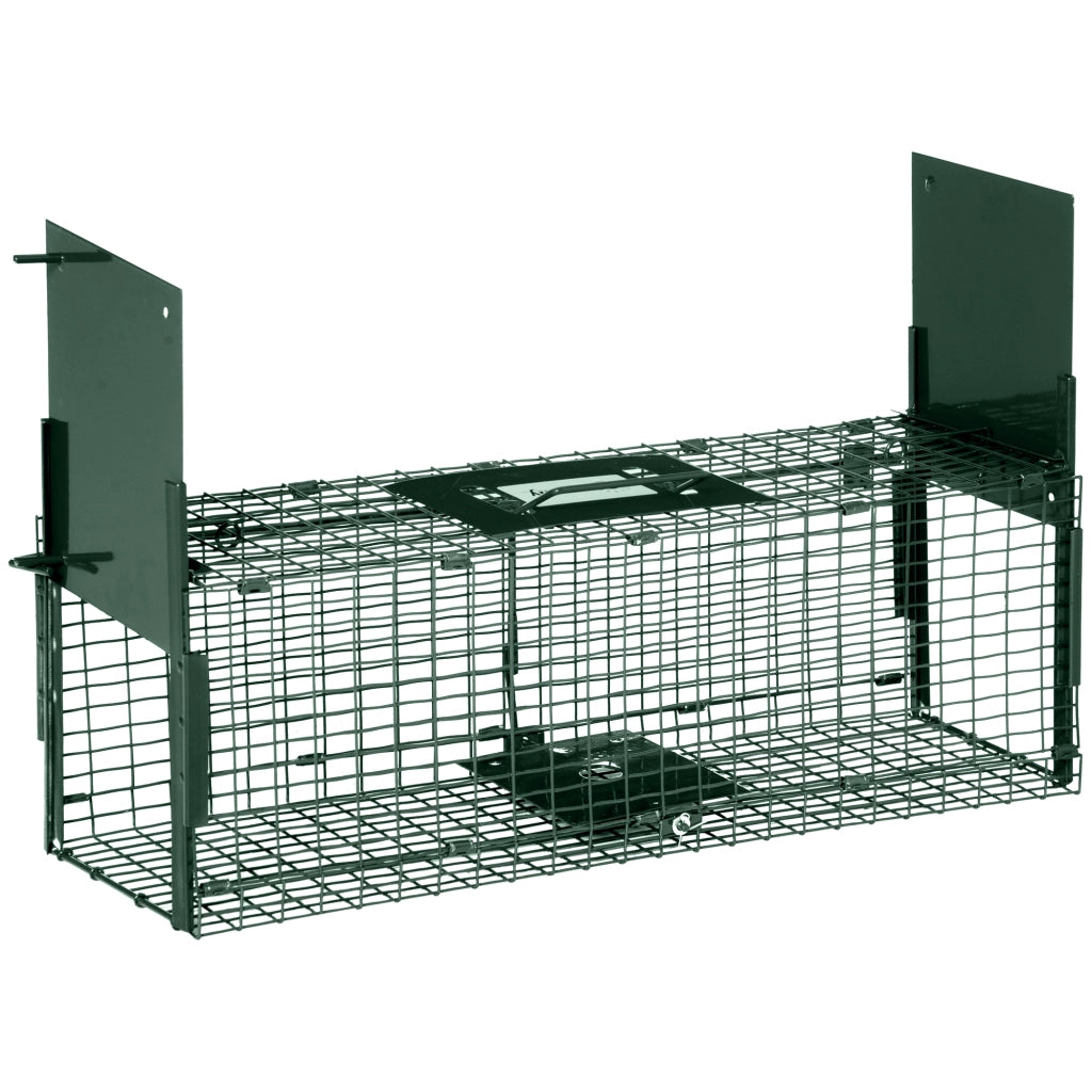 Trappola per Animali Vivi ¨C Xylo ¨C 60x18x20 cm, 2 Porte, Acciaio, Verde