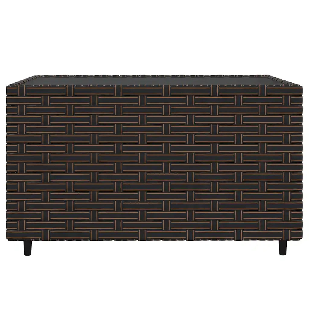 Set Mobili da Giardino 4 pz con Cuscini in Polyrattan Marrone CFW4397200