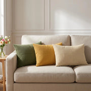 Federa 6 pz ALMELO Grigio Verde 40 x 60 cm corduroy 914396