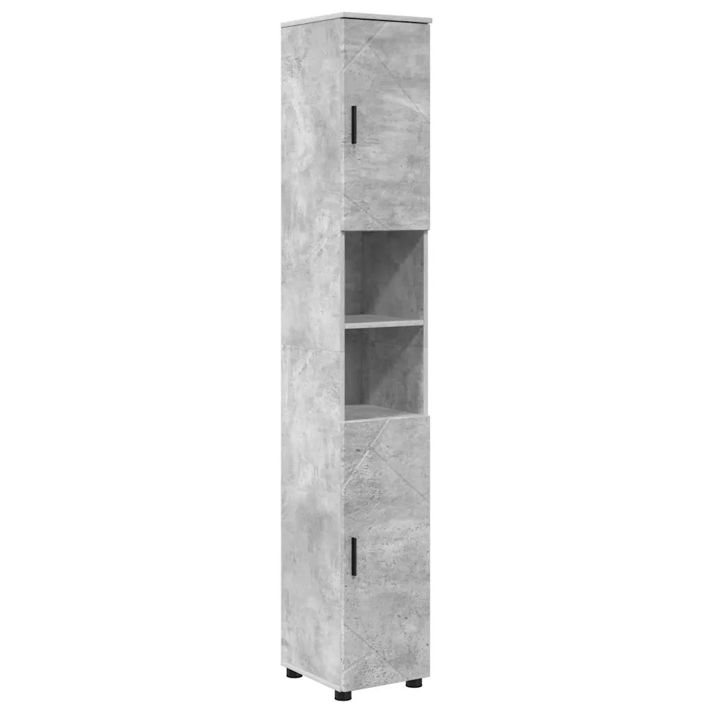 Set di mobili per il bagno con cassetto 5 pcs Grigio cemento 3393066