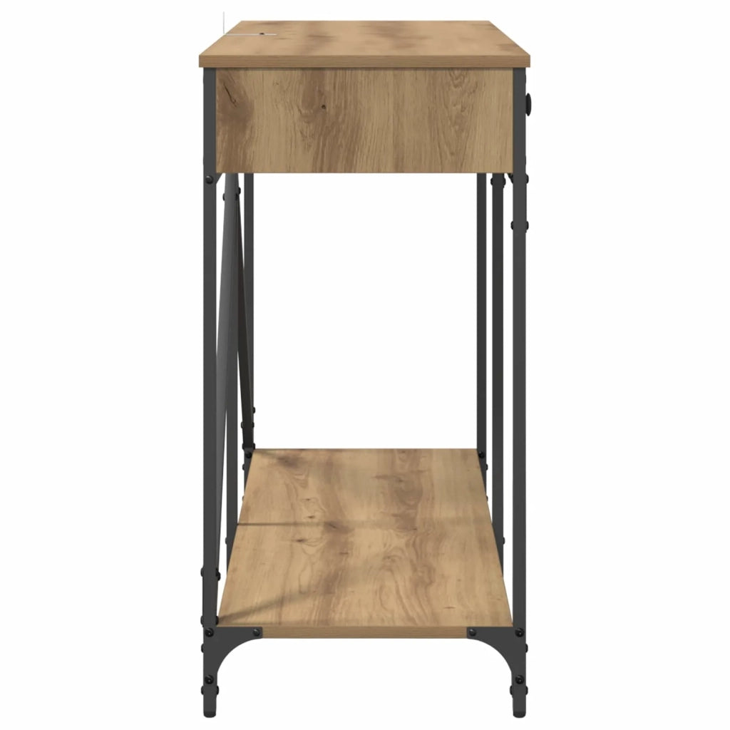 Table console Chêne artisanal 100 x 39 x 78,5 cm