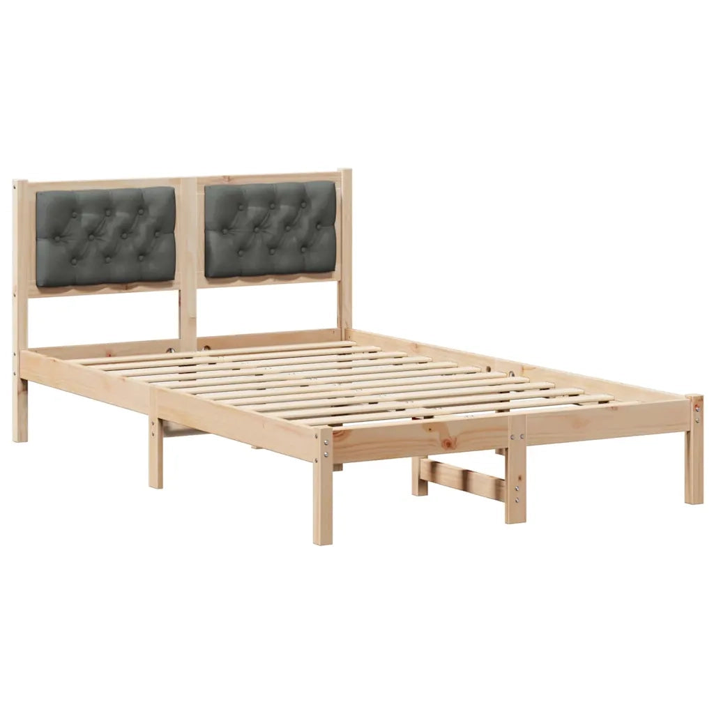 Letto matrimoniale | Letto per adulti | Struttura del letto Grigio scuro 120 x 200 cm Pino massello
