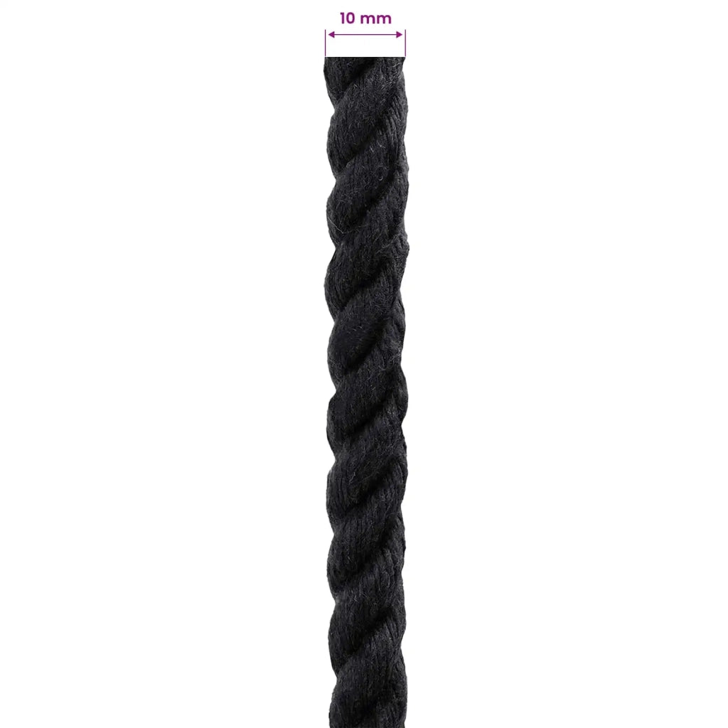 Corda di Cotone 10 mm 25 m Nero 100% Cotone 42011809